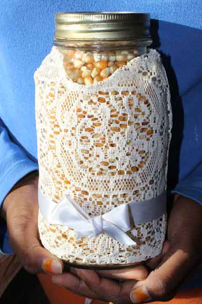 Wisconsin Gold Harvest popcorn gift jar